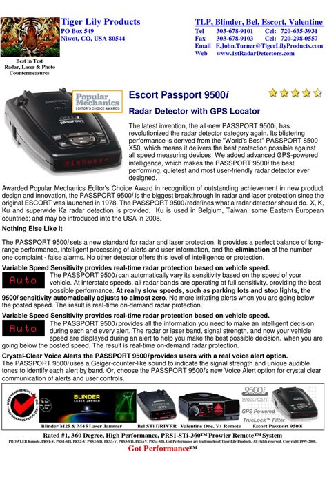 escort passport 9500i conversion  Extend the length of your 9500ci front radar antenna for longer vehicle installation requirements